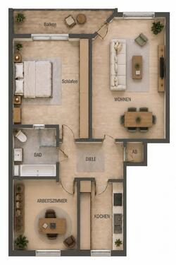 Foto - 3 Zimmer Etagenwohnung zur Miete in Soest