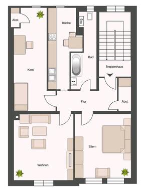 Foto - Eigentumswohnung - 269.000,00 EUR Kaufpreis, ca.  86,00 m²