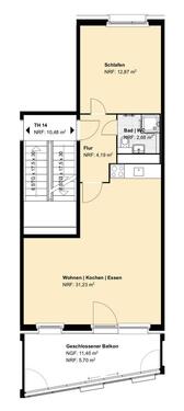 Foto - 2 Zimmer Etagenwohnung zur Miete in Nordhausen