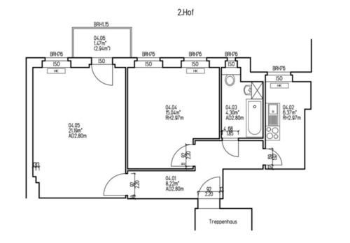 Foto - Altbau Wohnung teilmöbliert, 2 Zimmer für 2 Jahre