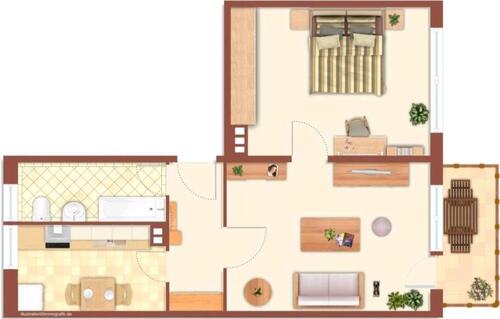 Foto - 2 Zimmer Etagenwohnung zur Miete in Neustrelitz