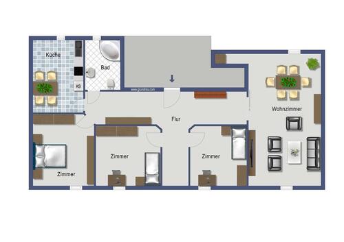 Foto - 4 Zimmer Dachgeschoßwohnung zur Miete in Leipzig