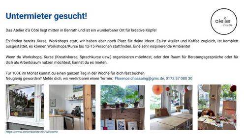 Foto - Atelierplatz in Benrath in Untermiete