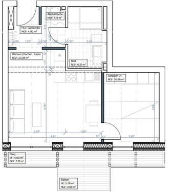 Foto - 2 Zimmer Etagenwohnung zum Kaufen in Münster