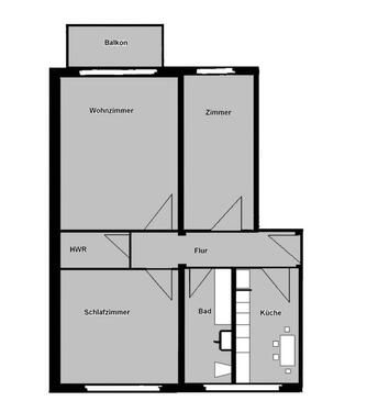 Foto - Etagenwohnung in Greifswald zur Miete