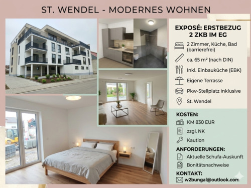 Foto - Erstbezug barrierefreie 2 ZKB in St. Wendel (Saar)