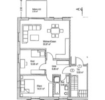 Idyllische 3-Zimmer-Wohnung mit Balkon und Einbauküche in Baindt - Baienfurt