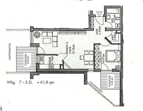 Foto - Helle 2-Zimmer Wohnung im EG mit Terassen in Plauen-Neundorf