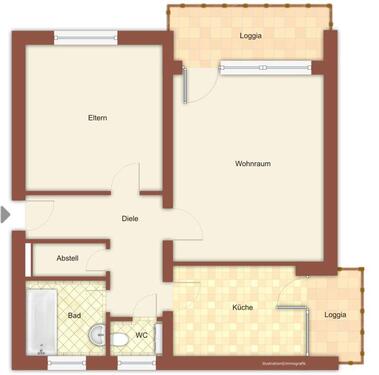 Foto - 2 Zimmer Etagenwohnung zur Miete in Mönchengladbach