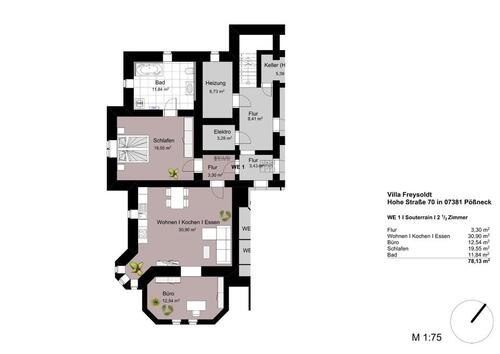 Foto - 2.5 Zimmer Etagenwohnung zur Miete in Pößneck