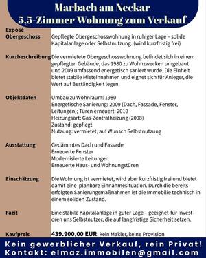 Foto - 5.5 Zimmer Dachgeschoßwohnung in Marbach am Neckar