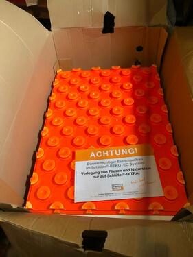 Foto - Fußbodenheizung Wandheizung Deckenheizung Schlüter Ditra MS Rohr