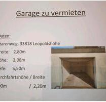 Garage Starenweg (Leopoldshöhe) zu vermieten