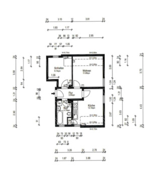 Foto - Helle Zweizimmerwohnung im charmanten Dachgeschoss.