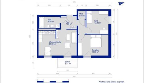 Foto - Nachmieter 3 Zimmer Neubau mit WBS