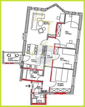 Foto - 4 Zimmer Etagenwohnung zur Miete in Zwickau