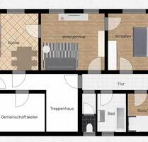 Helle frischrenovierte 3,5 Zimmer Wohnung mit EBK in Starzach
