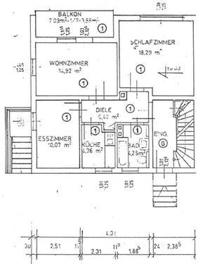 Foto - Helle 3-Zimmer-Wohnung mit Balkon und Gartenanteil in Mainburg