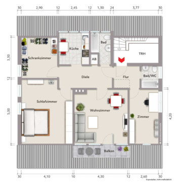 Foto - Sanierte 4-Zimmer-Dachgeschosswohnung mit Balkon, Klimaanlage