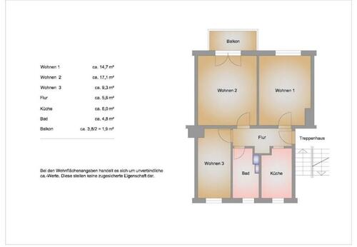 Foto - 3 Zimmer Etagenwohnung zur Miete in Jacobsdorf