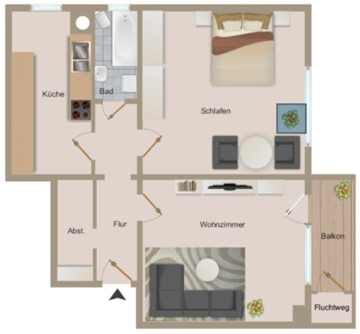Foto - 2 Zimmer Etagenwohnung zur Miete in Lehesten