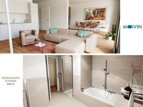 Foto - Moderne 2,5-Zimmer-Wohnung mit 2 Terrassen, Garten und EBK im Neubauquartier 'Ferdinand's Garden'