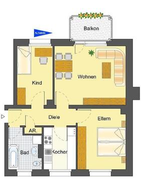 Foto - 3 Zimmer Etagenwohnung zur Miete in Lüdenscheid