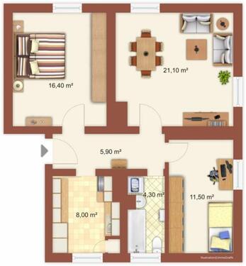 Foto - Etagenwohnung zur Miete in Elsteraue