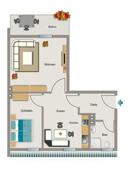 Foto - 2.5 Zimmer Etagenwohnung zur Miete in Dortmund