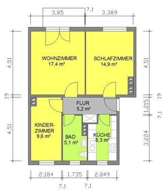 Foto - 3 Zimmer Etagenwohnung zur Miete in Eisenach