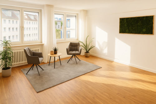 Foto - Heller Therapieraum in zentraler Praxisgemeinschaft in Düsseldorf