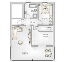 Modernisierte 2 Zimmer Wohnung mit Loft Wohnzimmer ca. 78 m² - Reinhardshagen