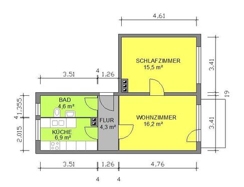 Foto - 2 Zimmer Etagenwohnung zur Miete in Eisenach