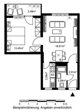 Foto - 2 Zimmer Etagenwohnung zur Miete in Frankfurt am Main