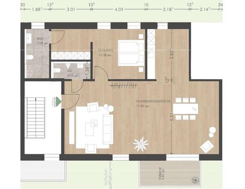 Foto - Effizienzwohnung mit Loftcharakter