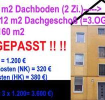 Dachgeschoß-Wohnung (3.OG) ca.112m2+Dachboden48m2 10-12-Pers.ALG2 - Gelsenkirchen Gelsenkirchen-Mitte