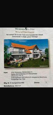 Foto - 2 Zimmer Dachgeschoßwohnung zur Miete in Rothenburg ob der Tauber