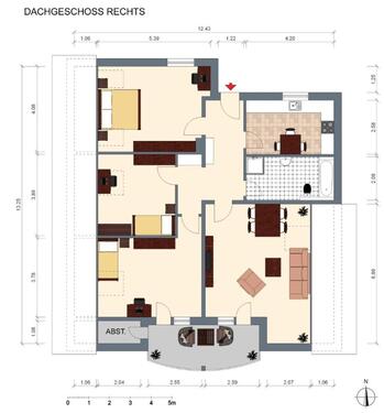 Foto - Uetze Zentrum sonnige 4-Zi-Whg DG, moderne Whg mit gr. Südbalkon