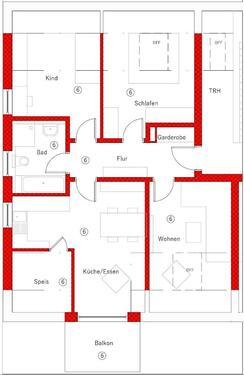 Foto - 3-Zimmer Wohnung im DG2.OG mit Balkon in Brennberg