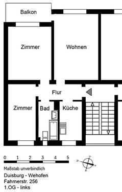 Foto - 3.5 Zimmer Etagenwohnung zur Miete in Duisburg