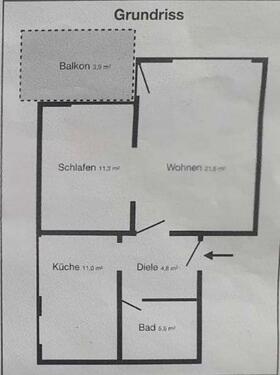 Foto - 1.5 Zimmer Erdgeschoßwohnung zur Miete in Düsseldorf