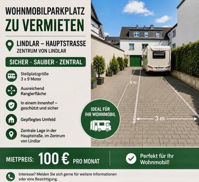 Foto - Wohnmobil-Stellplatz zu vermieten – zentral in Lindlar
