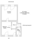 Foto - 2-Raum Wohnung im EG 45,38m2 - 405,00 EUR Kaltmiete,