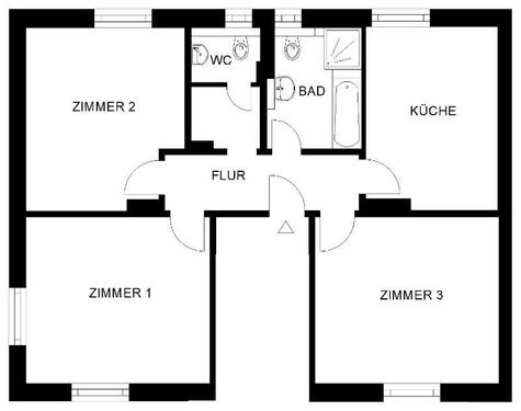 Foto - Etagenwohnung zur Miete in Mettmann