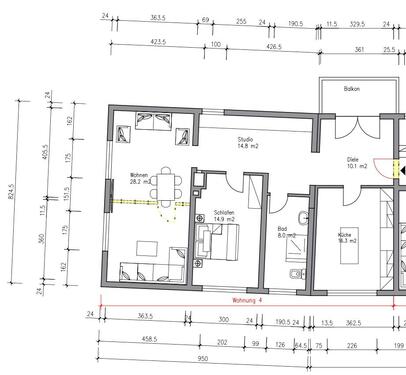 Foto - 2.5 Zimmer Etagenwohnung zur Miete in Rüsselsheim am Main