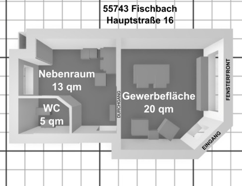 Foto - Kleine Büro- Gewerbefläche in 55743 Fischbach