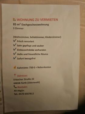 Foto - 3 Zimmer Dachgeschoßwohnung in Fürth