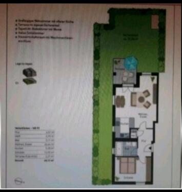 Foto - 2 Zimmer EG Eigentumswohnung mit 60qm und 95qm Garten