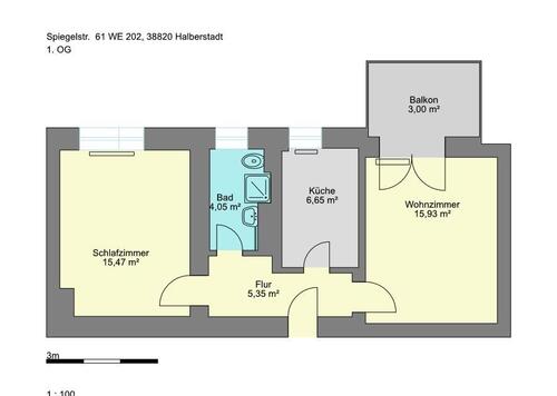 Foto - Erstbezug nach Sanierung! Schöne 2-Zimmer-Wohnung in Citynähe.