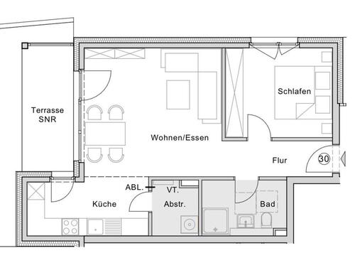Foto - Moderne 2-Zimmer-Wohnung mit Terrasse & Stellplatz